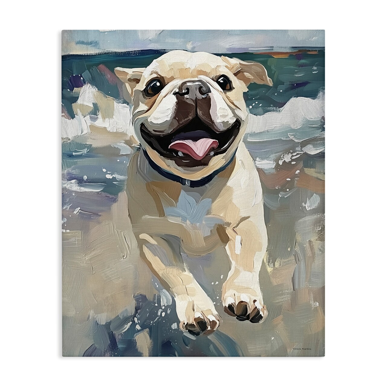 Stupell Industries Sunny Paws Dog on Beach Canvas, design by Svetlana Aleynikova